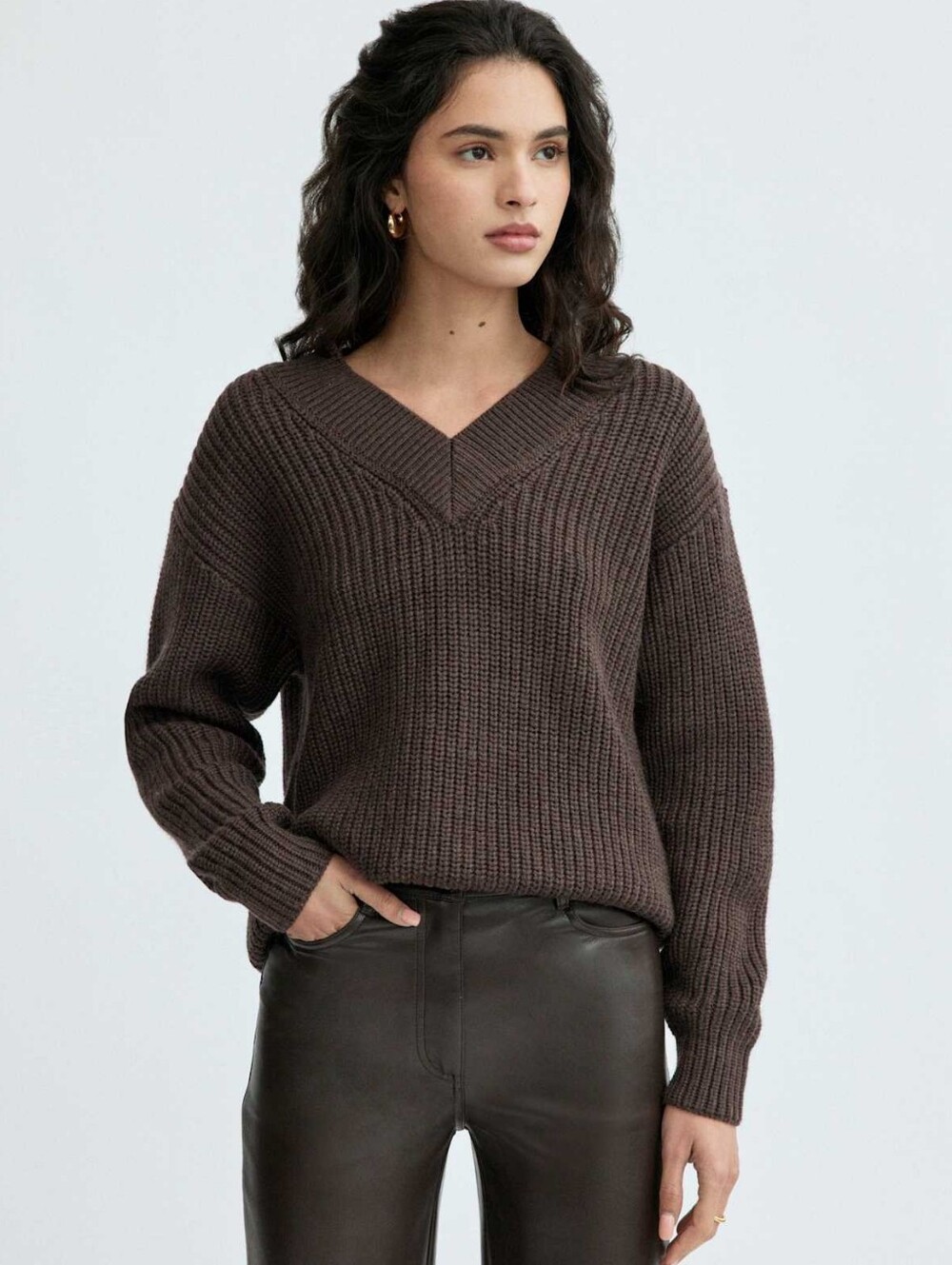 Aritzia Belize Merino V Neck Sweater